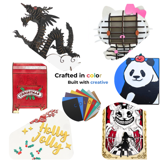 Our colorful handmade crafts. Let your creativity run wild!