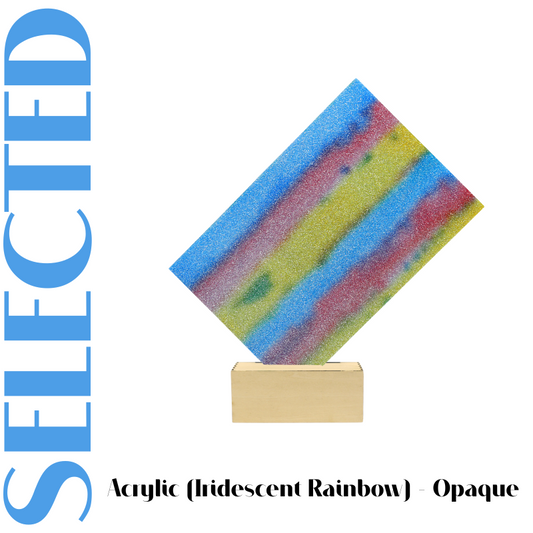 2 pcs 12''x8'' Iridescent Rainbow Acrylic Sheet