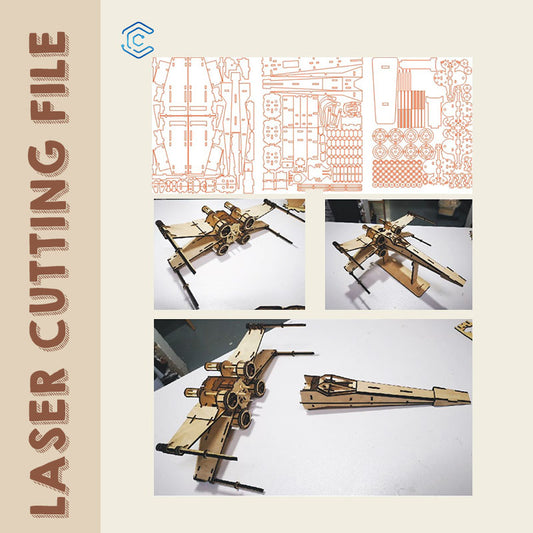 X-Wing Starfighter home laser cutter cutting files