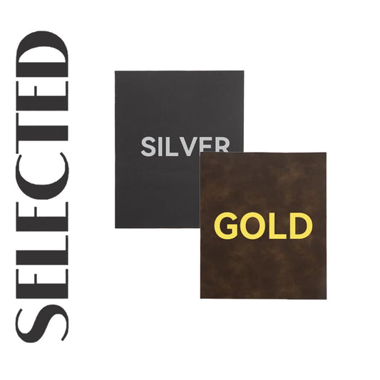 Creatorally 4 Packs Laser engraved Two-Tone leather sheets 10" x 12"