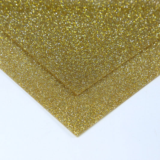 2 pcs 12''x12'' Opaque Golden Glitter Acrylic Sheet