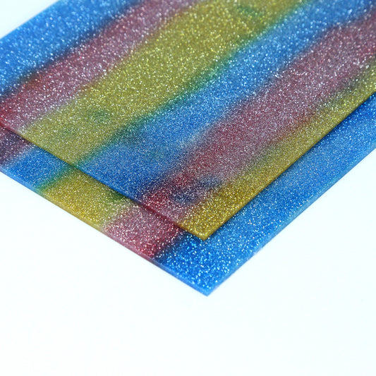 Creatorally 2 pcs 12''x8'' Iridescent Rainbow Acrylic Sheet