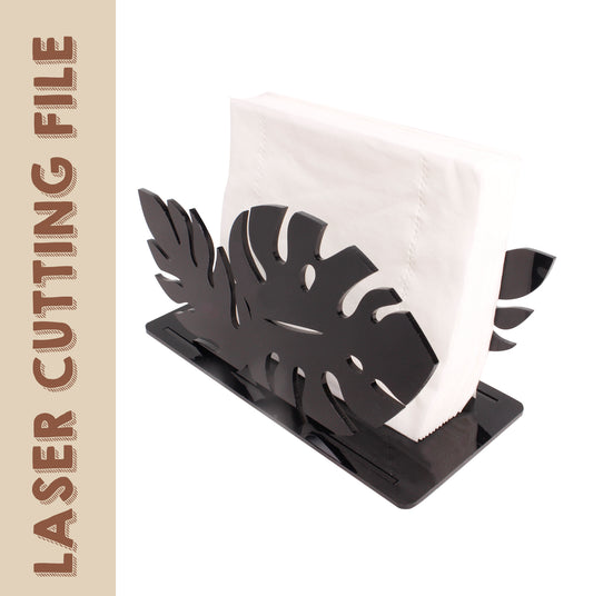 svg dxf vector laser file Monstera Deliciosa Tissue Holder Laser Cutting File - Bring Tropical Vibes to Your Tissue Organization by Creatorally