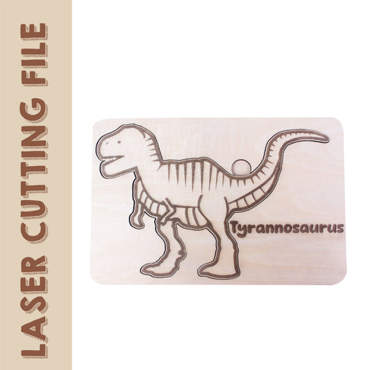 Tyrannosaurus Rex Jigsaw Laser Cutting File - DIY Craft for Dino Enthusiasts