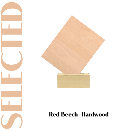 4pcs Red Beech Plywood 1/8" 11.8''x8.46''