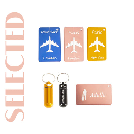 Flash Sale-Creatorally 28 Packs Metal Luggage Tag and Mini Vials Medication Box Pill Case