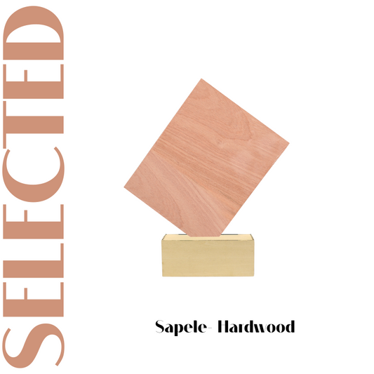 Creatorally 1/8"4pcs A4 Selected Sapele Plywood 8.46''x12'' Unfinished Wood Board DIY Projects