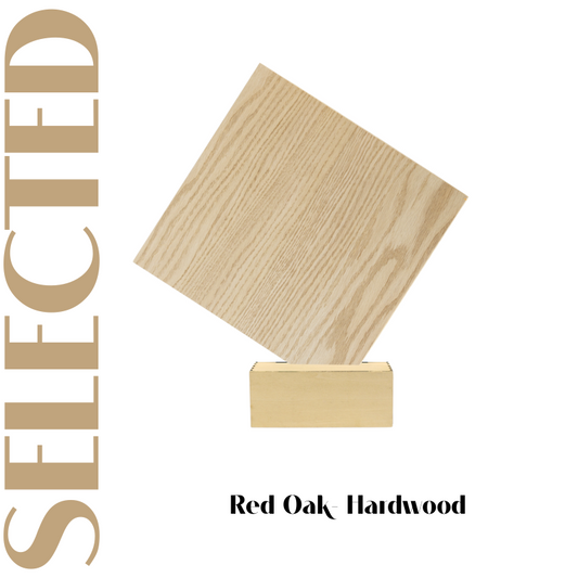 6pcs Red Oak Plywood 1/8" x 11.8" x 11.8" Bubinga Unfinished Wood