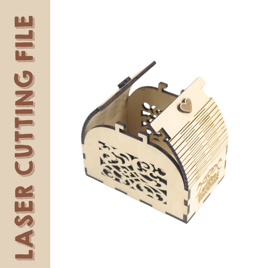 free svg files for laser cutting Multi-Function Tea Box Storage - Elegant Jewelry Box/Wedding Gift Box laser cutting file