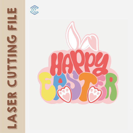 laser cut svg Easter Bunny Rabbit Wall Decor style 2 - Playful Spring Art laser cutting file