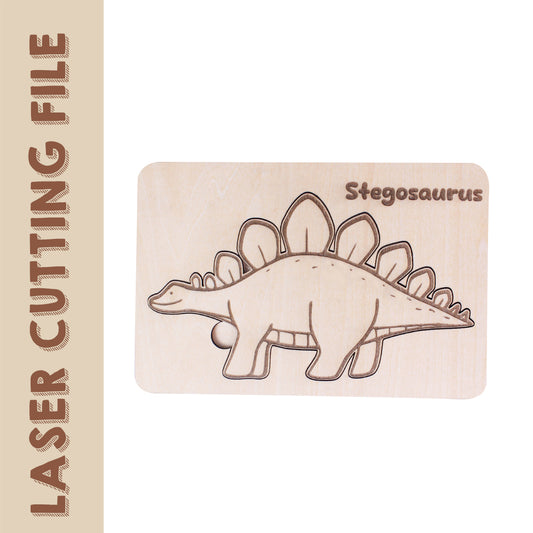 Stegosaurus Jigsaw Laser Cutting File - DIY Craft for Dino Enthusiasts