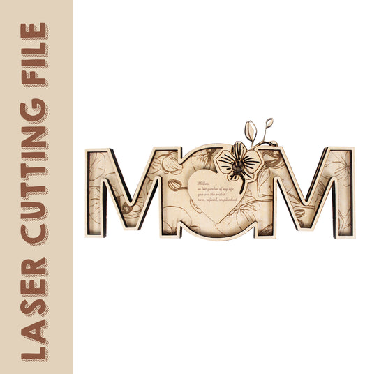 Mother's Day Orchid Inspired 2 Layers Decor Laser Cutting File - DIY Craft for Elegant Gifts