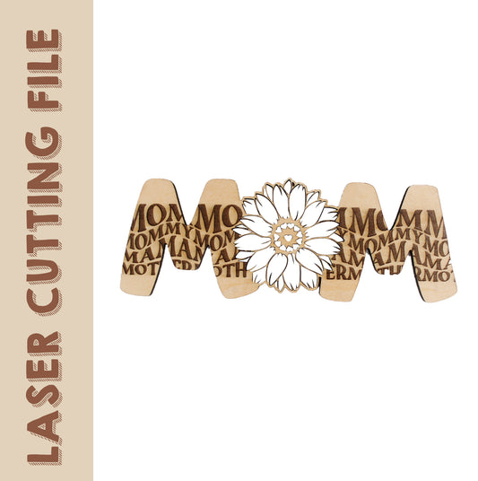 Mother's Day Sunflower Inspired Decor Laser Cutting File - DIY Craft for Bright Gifts