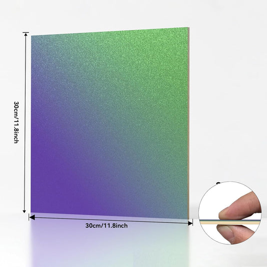 Iridescent Chameleon Color-Shift Plywood Sheets, 4-Pack, 12×12" (30×30 cm), 3mm | Creatorally