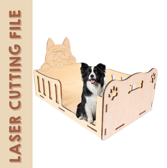 dxf svg Multi-Style Doggie Bed Laser Cutting File - Create Custom Beds for Your Furry Friends