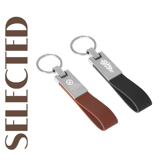 Chaveiro de couro com etiqueta personalizada com nome e nome da Creatorally, 10 peças, couro genuíno para homens