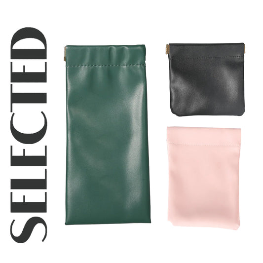 Creatorally 6 StĂŒck Aufbewahrungstaschen aus Leder fĂŒr Schmuck, Reisetasche, Make-up, Kosmetiktasche, GeschenktĂŒten fĂŒr Hochzeiten und Partys