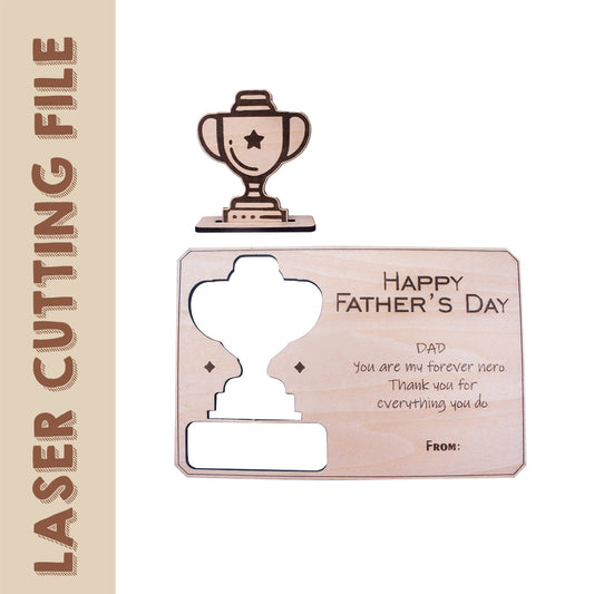Father's Day Pop Up Card Laser Cutting File - DIY Craft for Heartfelt Greetings