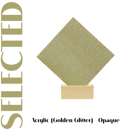 2 pcs 12''x12'' Opaque Golden Glitter Acrylic Sheet
