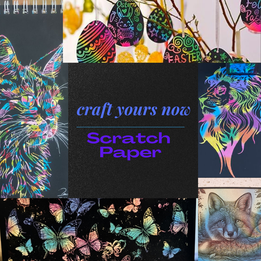 50 folhas de papel para artesanato com laser arco-íris A4 da Creatorally