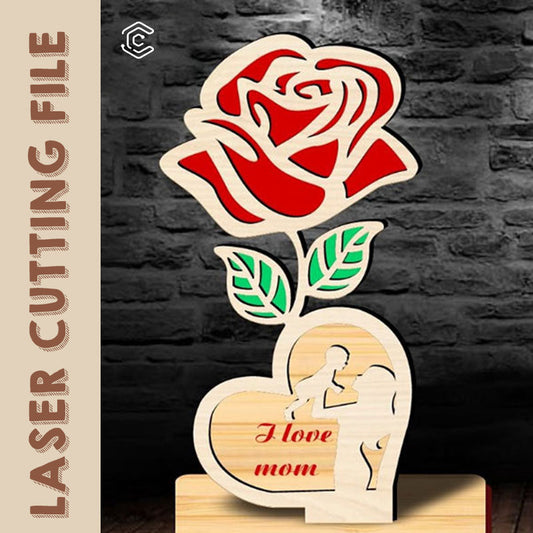 Mother's Day Gift roses laser cut svg laser cutting tool
