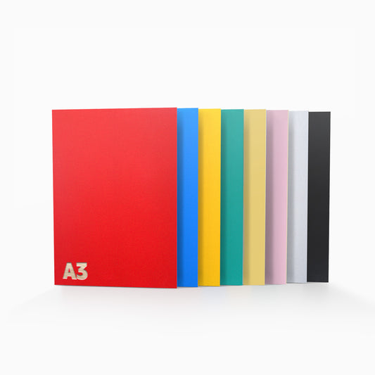 8pcs A3 size double-sided colored plywood sheets, 3mm thick