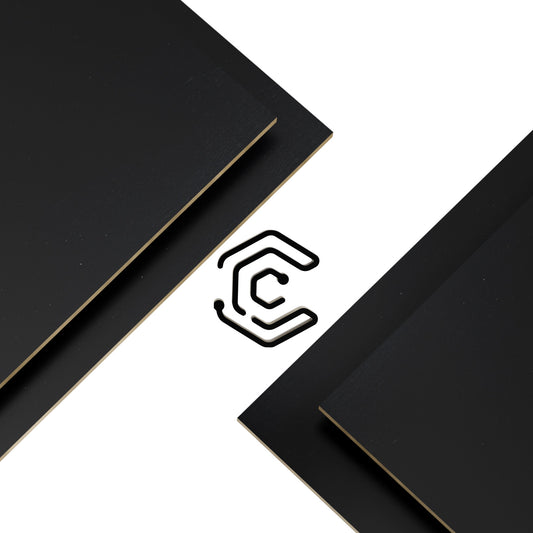 Creatorally_Colored_Plywood_11.7x11.7"-Black: Showcasing the deepest, most authoritative black in a precise 4-piece set.