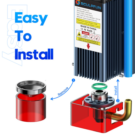 SCULPFUN S9 Air Assist Nozzle Kit Full Metal Structure Engraver Accessory without Air Pump - CREATORALLY