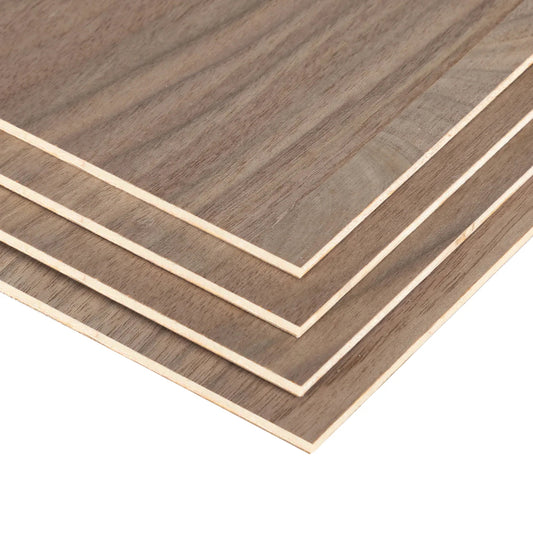 Creatorally Thin Wood Sheets 1/8" 4pcs A4 Black Walnut Plywood 8.46''x12'' Architectural Models Carving