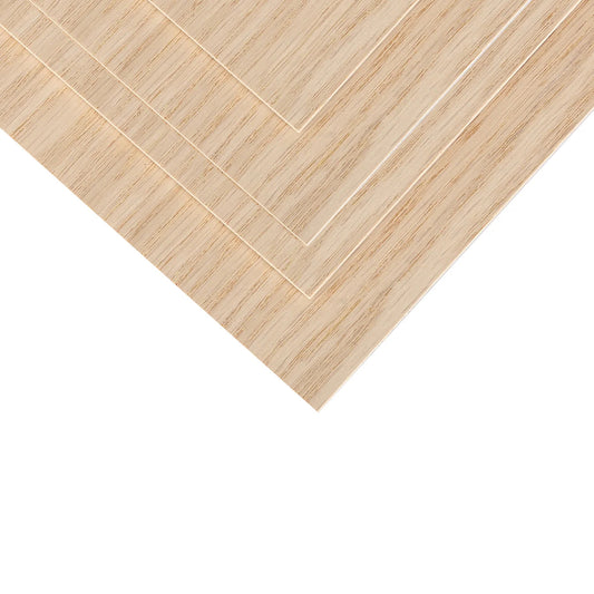 Creatorally Thin Wood Sheets 1/8" 4pcs A4 Red Oak Plywood 8.46''x12''Model Making