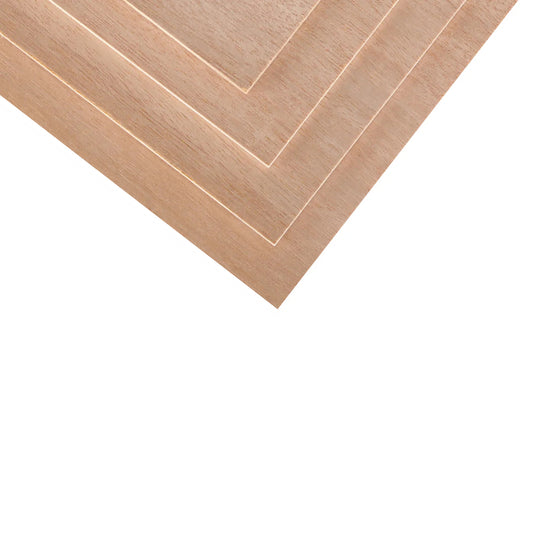 Creatorally Thin Wood Sheets 1/8" 4pcs A4 Mahogany Plywood 8.46''x12'' DIY Projects