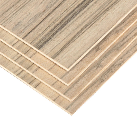 Creatorally 1/8" 4 peças A4 Bassen Walnut Compensado 8,46''x12'' Tábua de madeira inacabada Modelagem