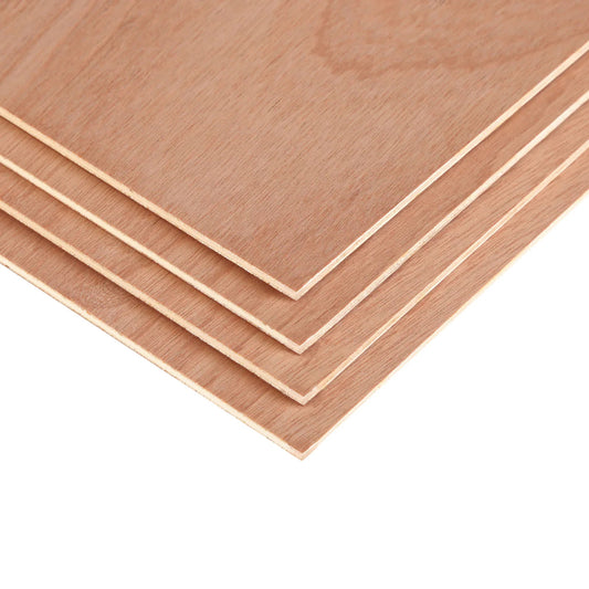 Creatorally 1/8"4pcs A4 Selected Sapele Plywood 8.46''x12'' Unfinished Wood Board DIY Projects