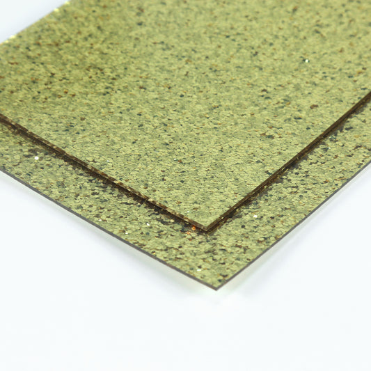Creatorally 2pcs Gold Confetti Acrylic Sheets – 12"x8", 1/8" Thick