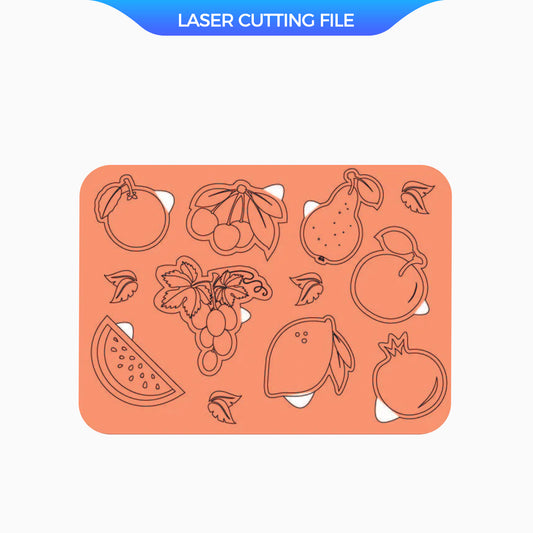 Kids fruit puzzle style 1 laser cutting file
