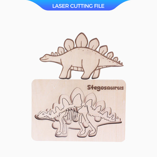 Stegosaurus Jigsaw Laser Cutting File - DIY Craft for Dino Enthusiasts by Creatorally