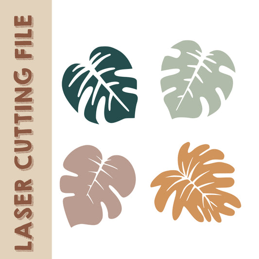 Tropical Plant Home Decor Laser Cutting File - Exotic Botanical Design laser cutting files