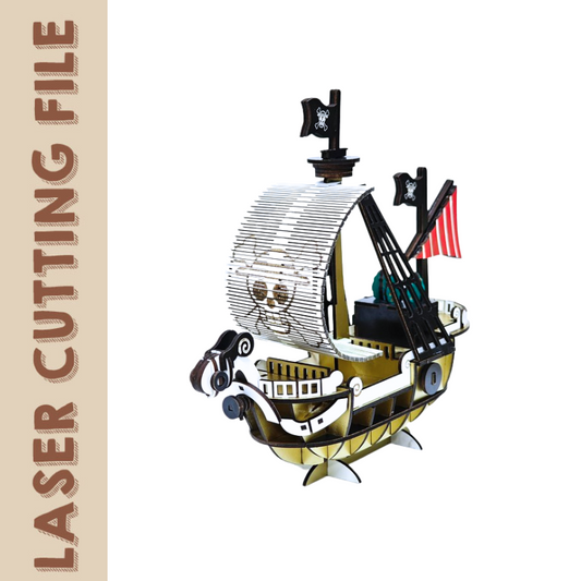 One Piece Laser Cutting File Bundle – Going Merry, Red Force & Ace’s Ship Designs for DIY Engraving & Anime Decor