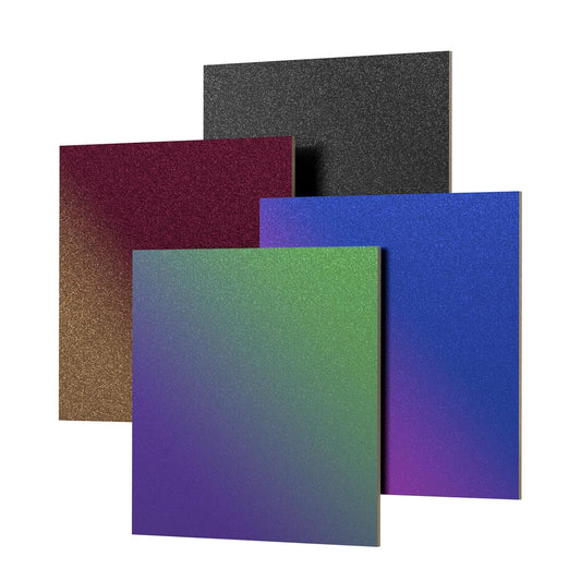Iridescent Chameleon Color-Shift Plywood Sheets, 4-Pack, 12×12" (30×30 cm), 3mm | Creatorally