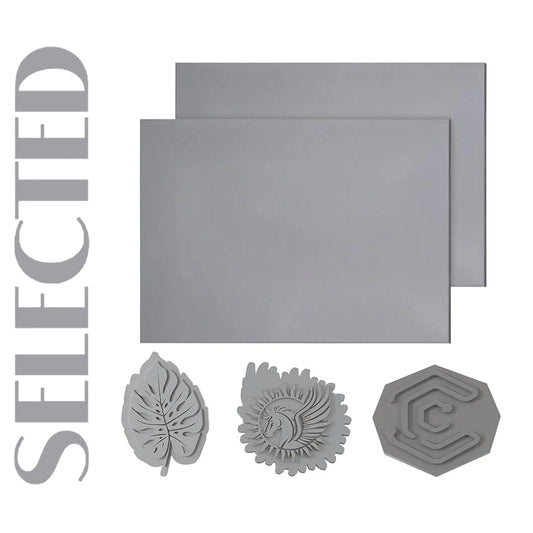 Creatorally 2 Stück 12,2 x 8,7 Zoll DIY-Stempel-Gummipads zum Lasergravieren und -schneiden