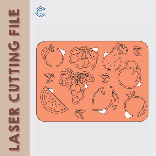 Kids fruit puzzle style 1 laser cutting file
