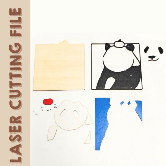 Mehrschichtige Panda-Heimdekoration – Laserschneidedatei