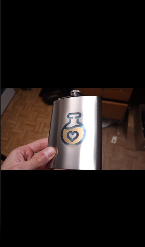 Cantis Flachmann de aço inoxidável de 8 oz da Creatorally com 10 funis