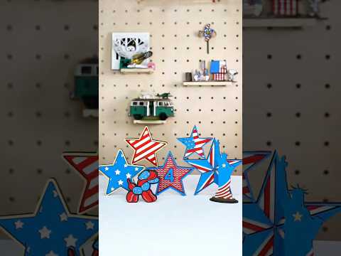 Estrelas e Liberdade de 4 de julho cortadas a laser SVG – Arquivo de decoração de mesa patriótica