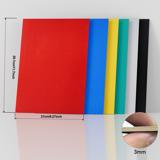 Creatorally Multi-Color Plywood Sheets for Laser Engraving – 6pcs A4 size