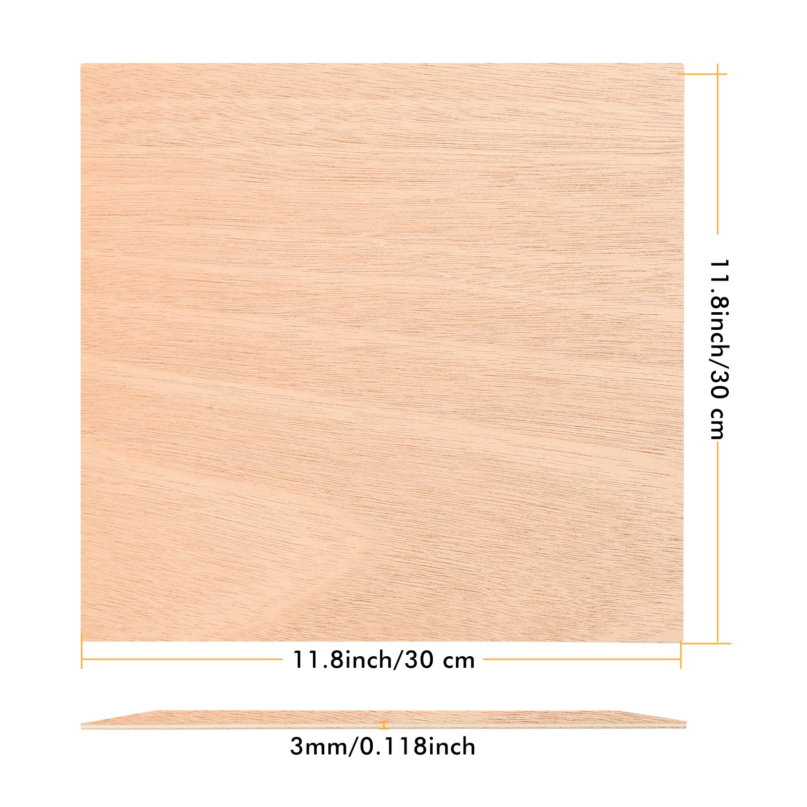 6pcs Mahogany Plywood 12" x 12" Unfinished Wood for Laser Engraving CNC Cutting Crafts Painting - CREATORALLY