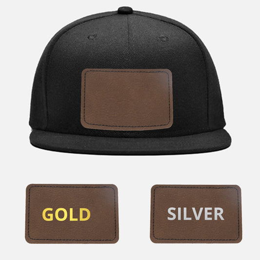 2pcs Personalized Father Son Hat Adjustable Flat Brim Cap with 4pcs Self-adhesive Hat Stickers - CREATORALLY