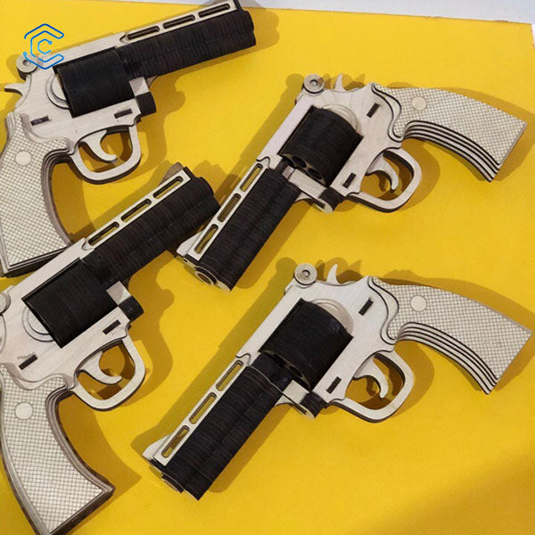 Revolver 3D puzzle cutting file