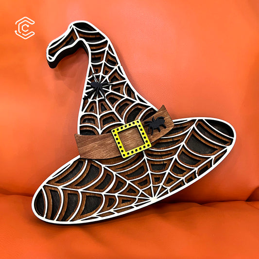 Halloween witch hat laser cutting file