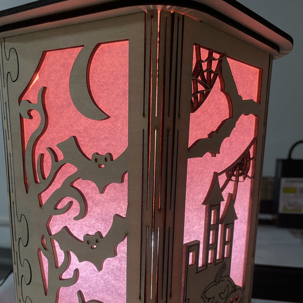 Halloween pentagonal design lantern laser cutting file